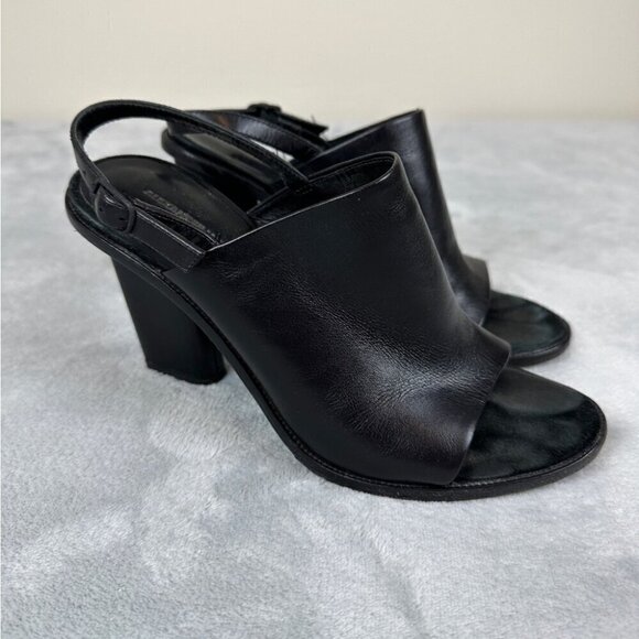 Alexander Wang Black Leather Heels Women’s Size 38 EU - Picture 4 of 10